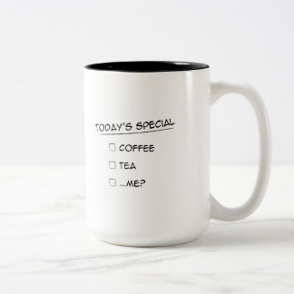 Special de hoje: Café, chá ou… mim? Caneca