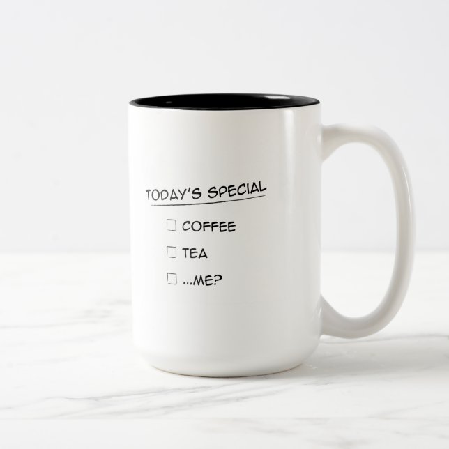 Special de hoje: Café, chá ou… mim? Caneca (Direita)