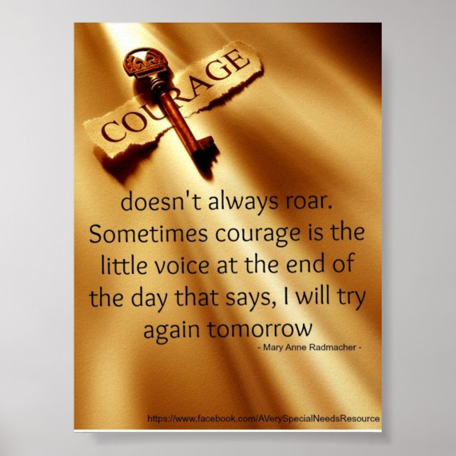 Special Needs Courage Poster (Frente)
