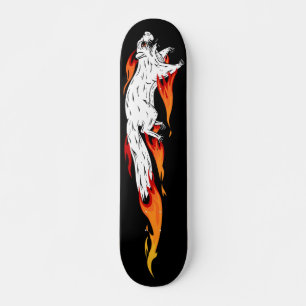Speedy Squirrel Fiery Flames Skateboard