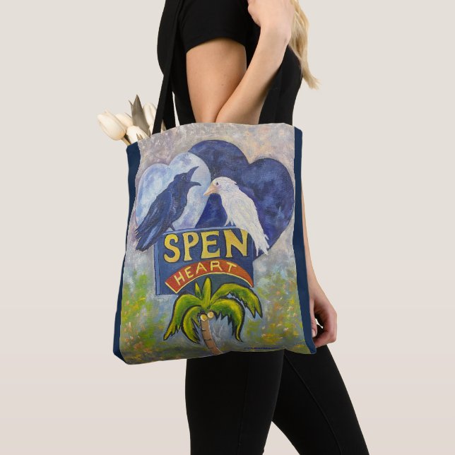 SpenHeart, Spenard, Anchorage Icon Tote Bag (Close Up)