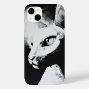 Sphynx Cat Black White Contraste Arte Gatinho Sem 