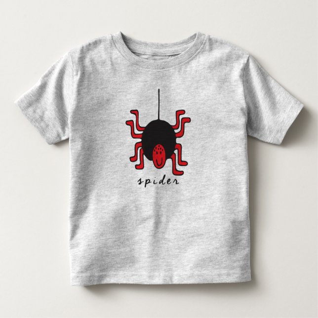 Spider Toddler Top ou T-Shirt (sem base) (Frente)
