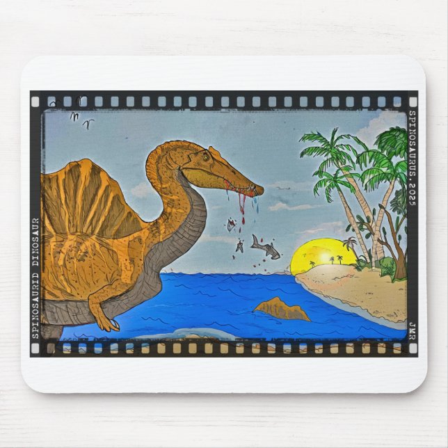 Spinosaurus Mouse pad praia do cretáceo Faixa de F (Frente)