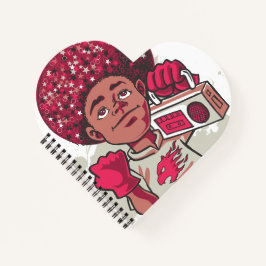Spiral Notebook – YOUTH Power Afro & Boombox Urban