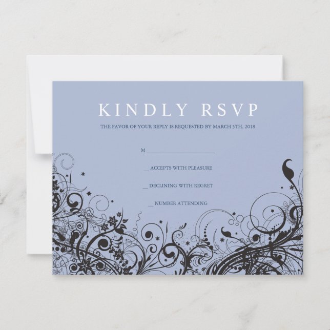 SPIRAL & STARS Cartão de Resposta de Casamento Jud (Frente)