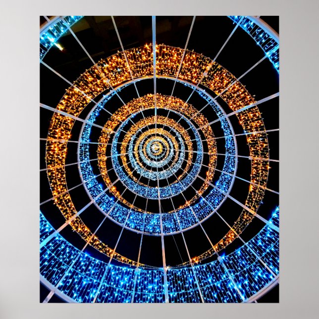 Spiral Twinkle Lights Poster – Wall Art (Frente)
