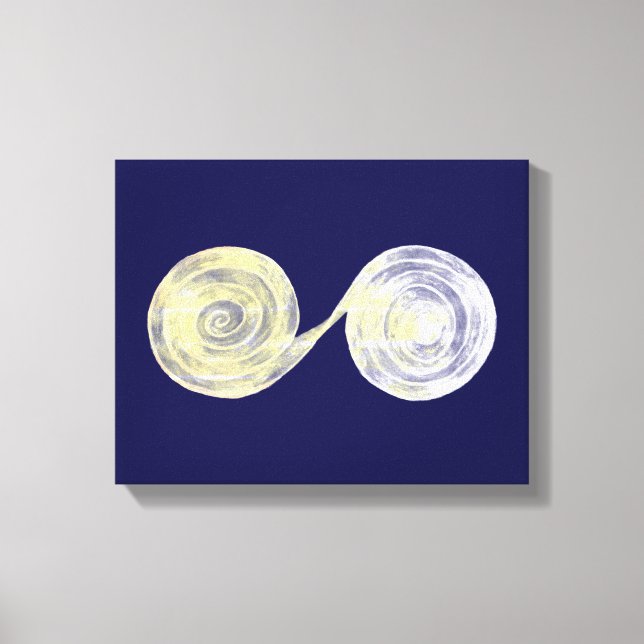 Spirals White Canvas Print (Frente)