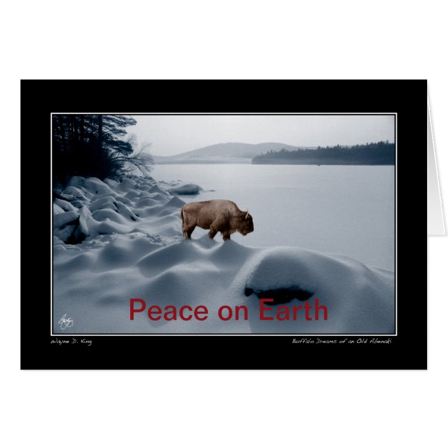 Spirit Buffalo Antes do Lago - Cartão de Paz (Frente Horizontal)