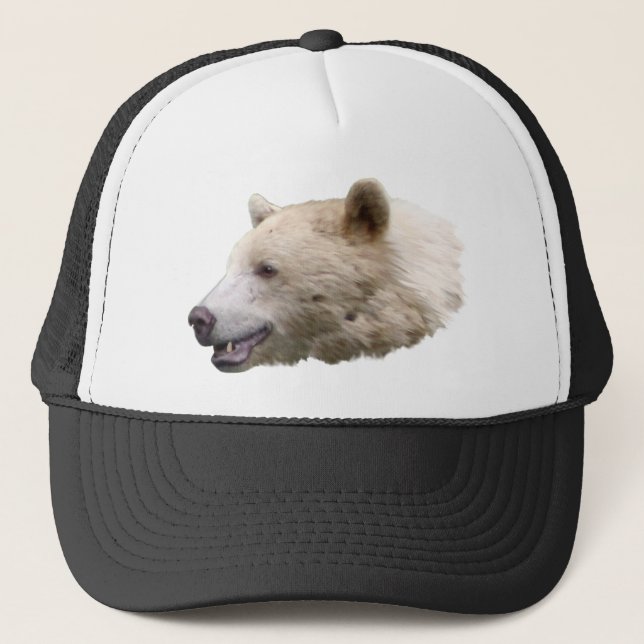 Spirit Kermode Bear Willife Art Trucker Boné (Frente)