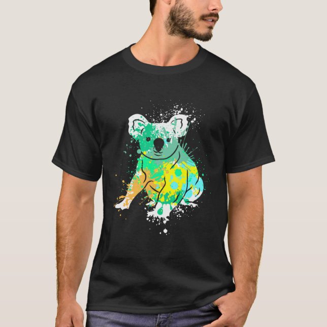 Splash Art Koala Bear Pullover Hoodie (Frente)