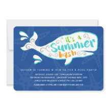 Splash de Baleia | Convite de aniversário