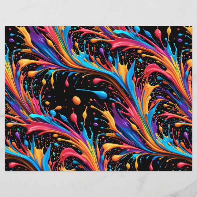 Splash de Tinta Vibrante Selvagem (Frente)