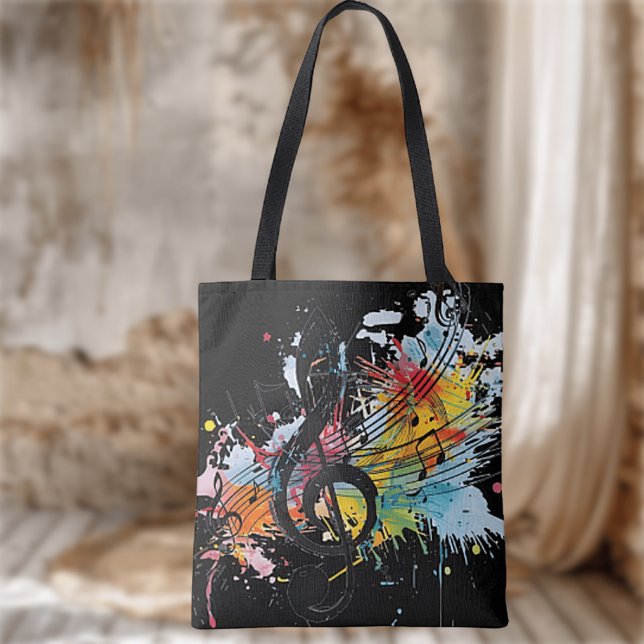 Splashy Music Lover's Tote Bag (Criador carregado)
