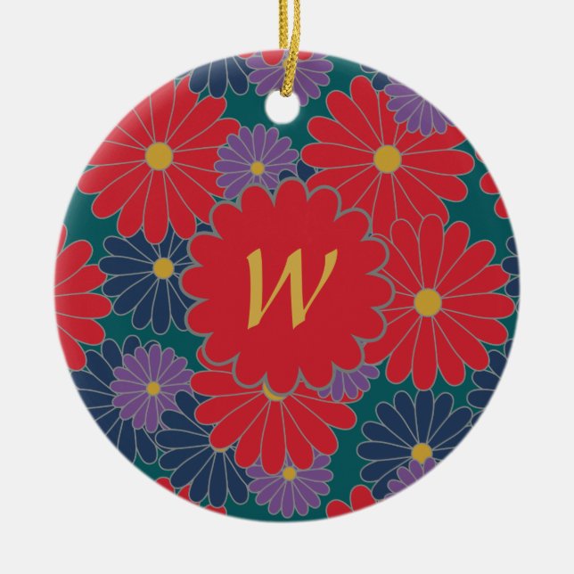 Splashy Queda Ornamento Floral (Frente)