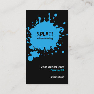 Splat! Cartão de visita azul