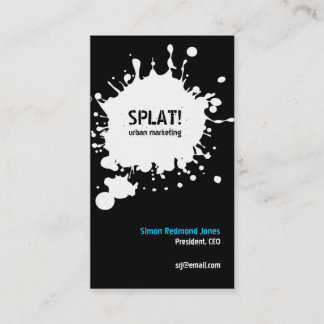 Splat! Cartão de visita branco
