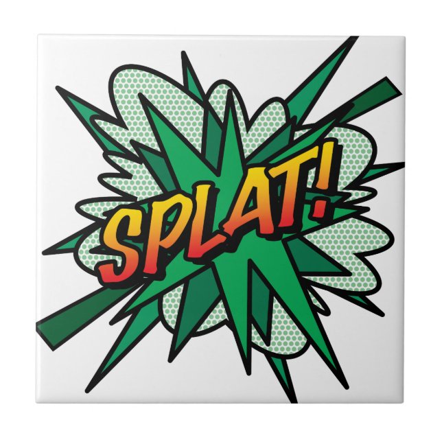 SPLAT Diversão Retro Quadrinho Pop Art (Frente)