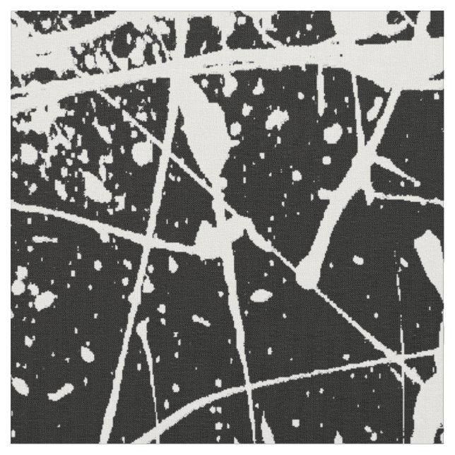 Splatter branco no tecido preto (Detalhe)