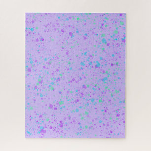 Splatter de Aquarela no Quebra-cabeça roxo