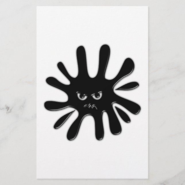 Splatter preto irritado (Frente)