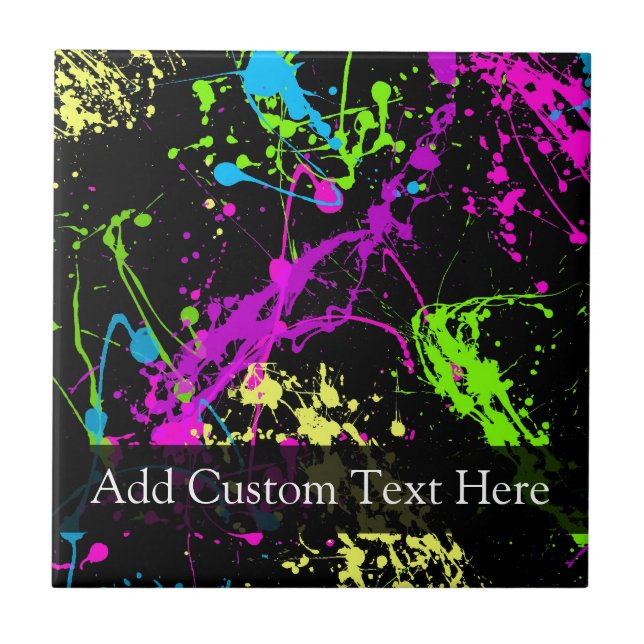 Splatter preto/neon personalizado (Frente)