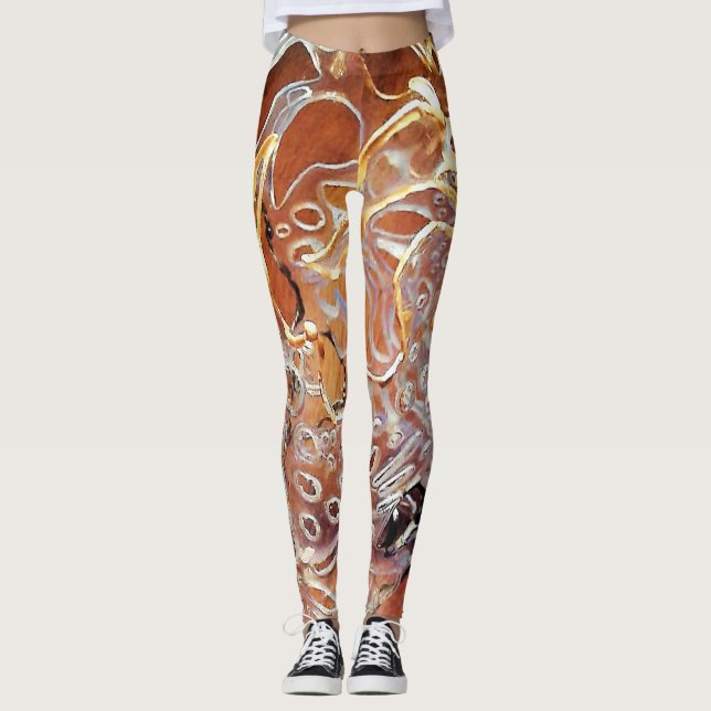 SplendidLee - Leggings de Impressão de Arte em Cic (Frente)