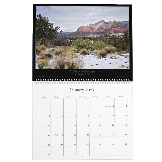 Splendorous 2009 Sojourns o calendário (Jan 2027)