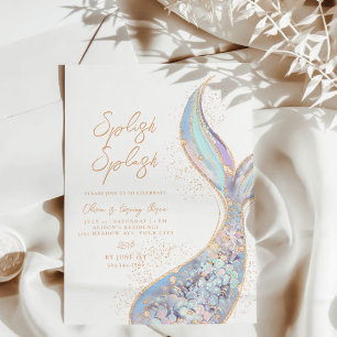 Splish Splash Smermaid Convite de Aniversário