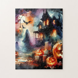 Spookie Halloween Watercolor Quebra-cabeça