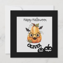 Spookin Pumpkin com óculos Cartão de Dia das Bruxa
