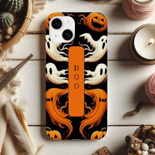 Spooky Boo Ghost Ghoul Jack Halloween Orange Funky