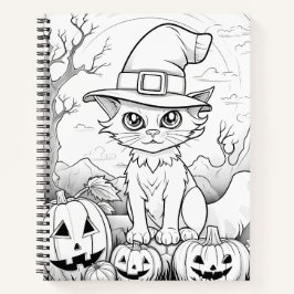 Spooky Cat & Pumpkins | Halloween