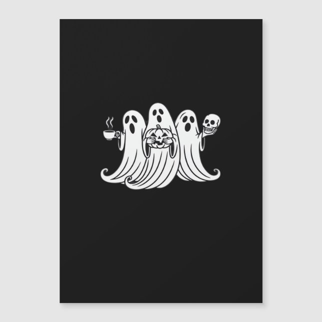 Spooky Coffee Sipping Pumpkin Holding (Frente)