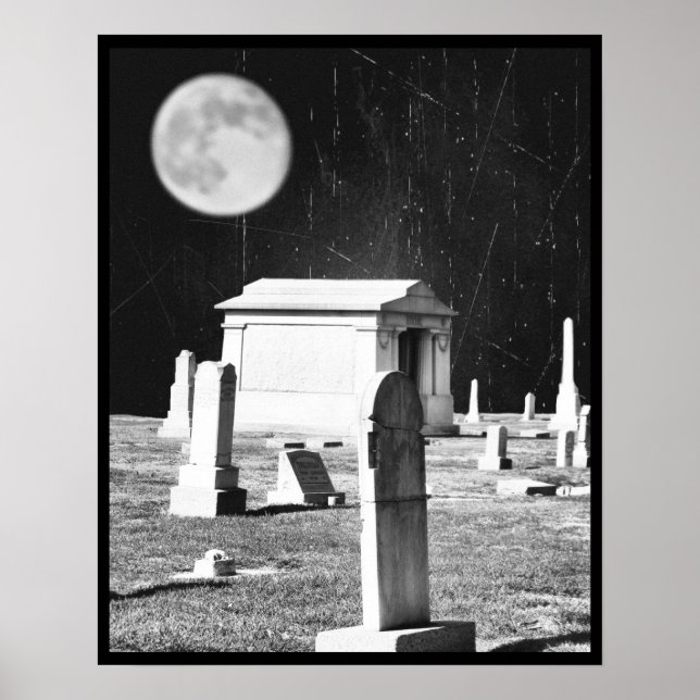 Spooky Graveyard Poster (Frente)