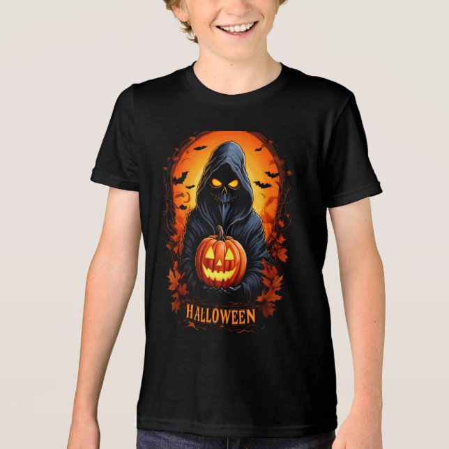 Spooky Grim Reaper Pumpkin Halloween (Frente)