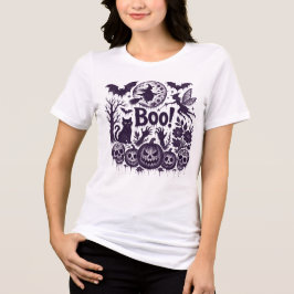 Spooky Halloween Boo! | Cute Ghost Pumpkin T-Shirt