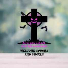 Spooky Halloween Graveyard Cross