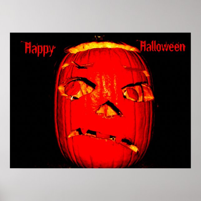 SPOOKY HALLOWEEN PUMPKIN POSTER (Frente)