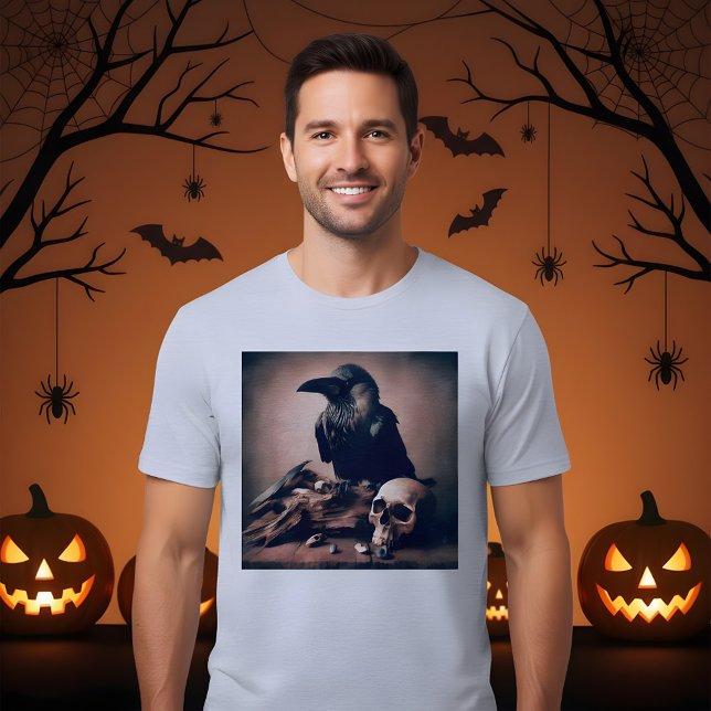 Spooky Halloween Vintage Crow Painting Design (Criador carregado)