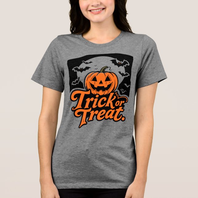Spooky Jack-o-Lanterna Trick ou Treat Halloween (Frente)