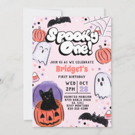 Spooky One! Convite de Aniversário do Fantasma