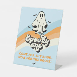 Spooky One Retro Ghost Birthday Booze