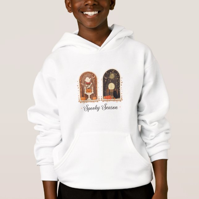 Spooky Season Arched Windows Hoodie |Halloween (Frente)