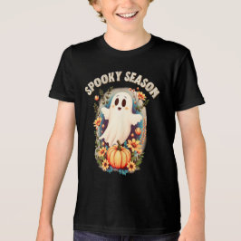 Spooky Season Cute Ghost Floral Retro