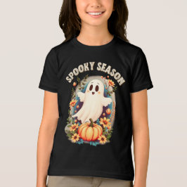 Spooky Season Cute Ghost Floral Retro