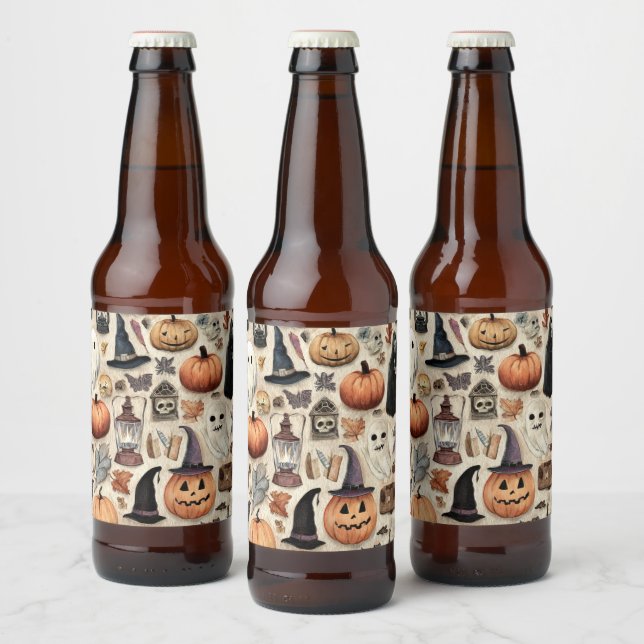 Spooky Season - Rótulo da Cerveja de Halloween (Garrafas)