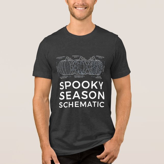 Spooky Season Schematic - Funny Engineer Halloween (Frente)