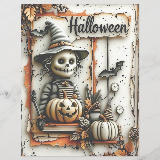 Spooky Season Scrapbook Paper Halloween (Frente)