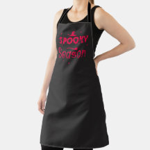Spooky Season Witch Hat All-Over Impressão Apron